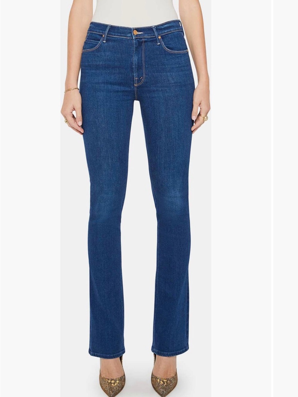 MOTHER Women's Dark Blue Flare Jeans